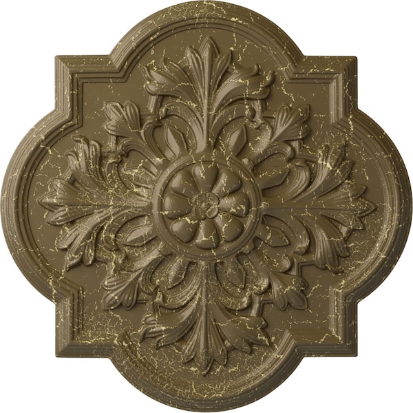 Ekena Millwork Bonetti Ceiling Medallion (Fits Canopies up to 5 1/8"), 20"OD x 1 3/4"P, Mississippi Mud Crackle CM20BOMMC - main